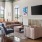 a living room with a large tv