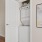 a room with white doors
