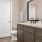 a bathroom with a marble countertop